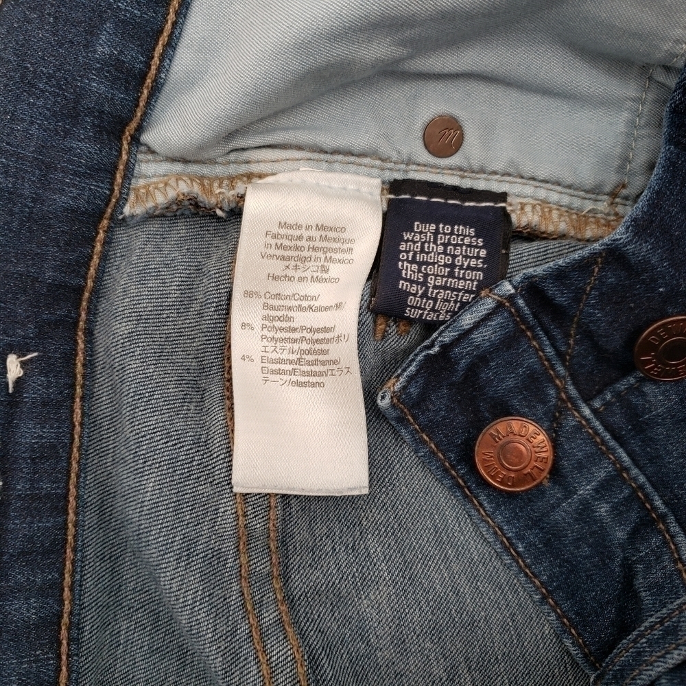 Madewell 9" Mid-Rise Skinny Jeans in Hayes Wash: Button-Front Edition, - Picture 8 of 11